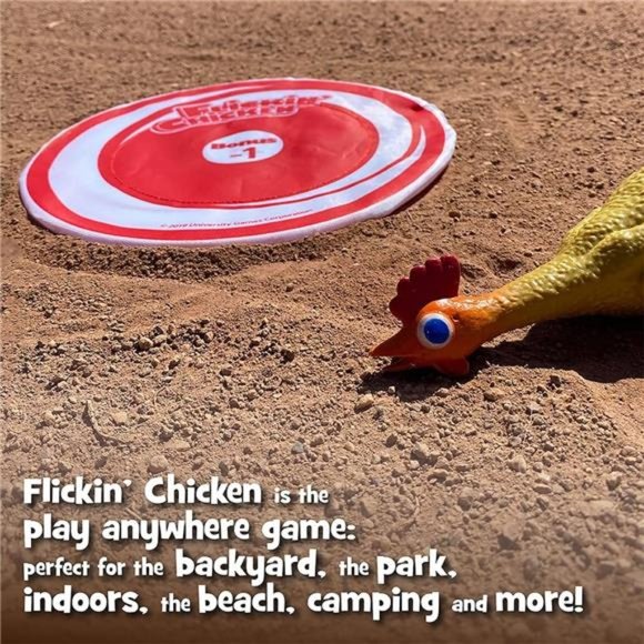 Games | Flickin Chicken Indoor Outdoor Target Toss Game, for 2 or More Players - Picture 6 of 6